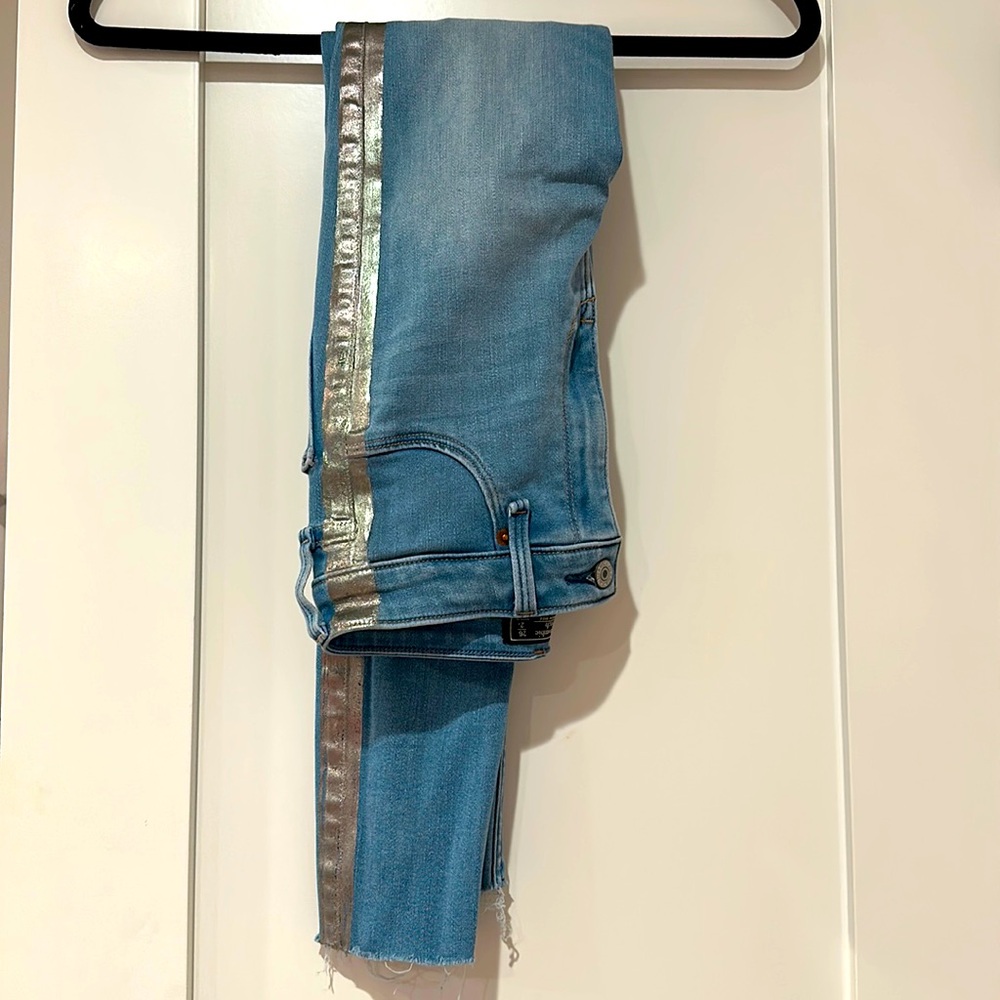 Abercrombie & Fitch Jean leggings with silver strip on sides
